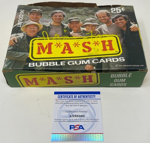 Jamie Farr signiert 1982 Donruss MASH M*A*S*H 4077 Klinger leere Kartenbox PSA/DNA