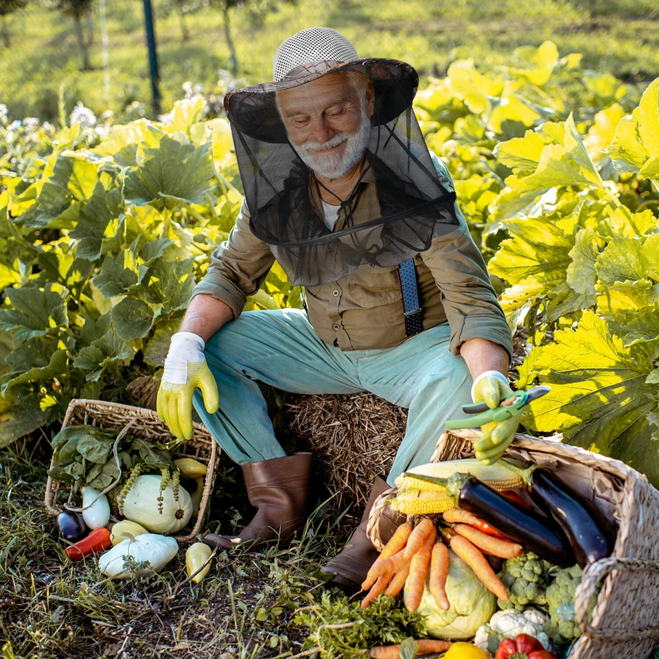 Sombrero de malla oculta con cabeza de mosquito al aire libre para protección contra insectos Foto 3 de 4