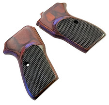Bersa Thunder Firestorm 22 380 Pistol Grips REAL WOOD checker NEW ITEM