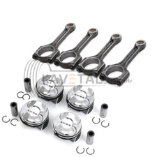 N13 N18 1.6L Engine Pistons Rings Set & 4X Connecting Rods For BMW Mini Cooper S