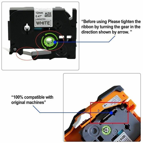 3x Tape Cassette Schriftband-Kassette für Brother P-Touch TZ-231 TZE-231 12 mm - Bild 5 von 10