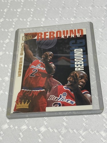 1994-95 Fleer Ultra Chris Webber Rebound Kings inserto #9 balas de Washington - Imagen 4 de 4