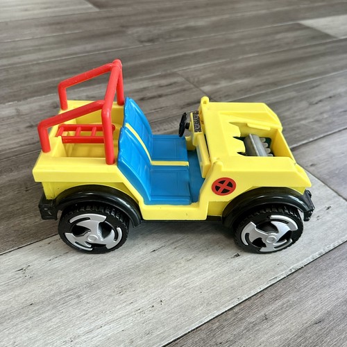 Marvel X-Men Wolverine Jeep Toy Biz 1995 Vintage unvollständig Auto Buggy gelb - Bild 4 von 11