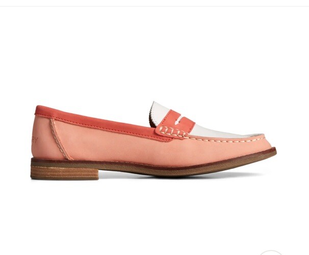 Sperry Women's Seaport Penny Loafer Shoes Tri Pink Sts88698 Size