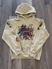 Space Jam Sweatshirt Gray Hoodie Graphic Print Long Sleeve Size S