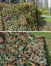 Military Surplus Single Foliage Camouflage Net Woodland Camo Size 115'' * 75''