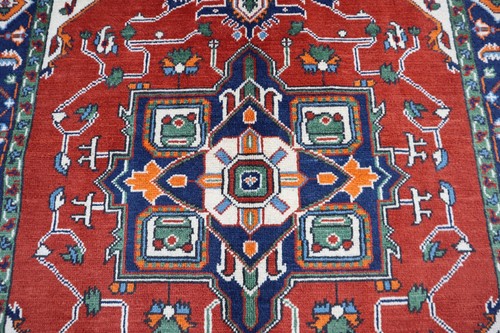 4x6 Afghan Tribal Geometric Area Rug Central Medallion Animal Motif Wool Carpet - Picture 3 of 12