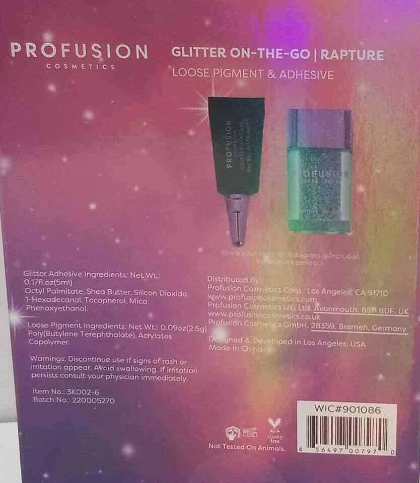 Profusion Glitter On The Go Rapture Loose Pigment & Adhesive (LOC RM G 2-3) - Image 2 of 2