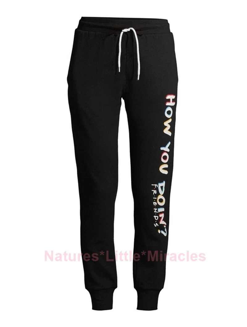 Friends Jogger Sweat Pants Size XS- 3X Plus Womens TV Central Perk Lounge  Pajama