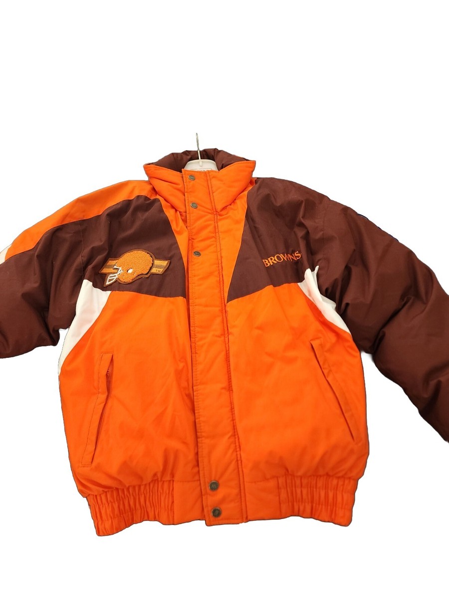 Vintage Cleveland Browns Jacket Mens S Parka Triple Fat Goose NFL