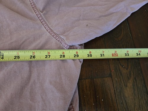 Men's Red Head Button Down Shirt Long Sleeve Light Pink Stone Washed Size 3XL - Picture 6 of 8