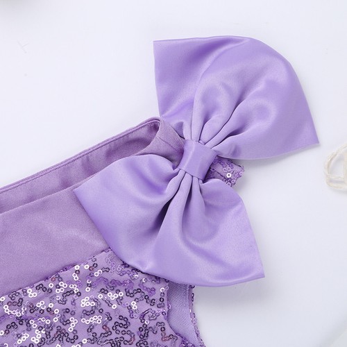 Girls Ballet Dress Lyrical Leotard Gymnastic Sequin Irregular Tutu Skirt Costume - Foto 60 di 62