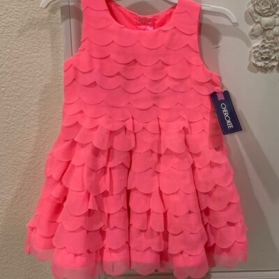 CHEROKEE, Ruffles Beautiful Short Hot Pink Girl Dress Size 2T | eBay