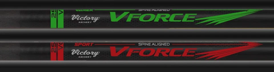 VICTORY ARCHERY Victory VForce Arrow Shafts Sport or Gamers- 250/300/350/400/500/600 V-Force