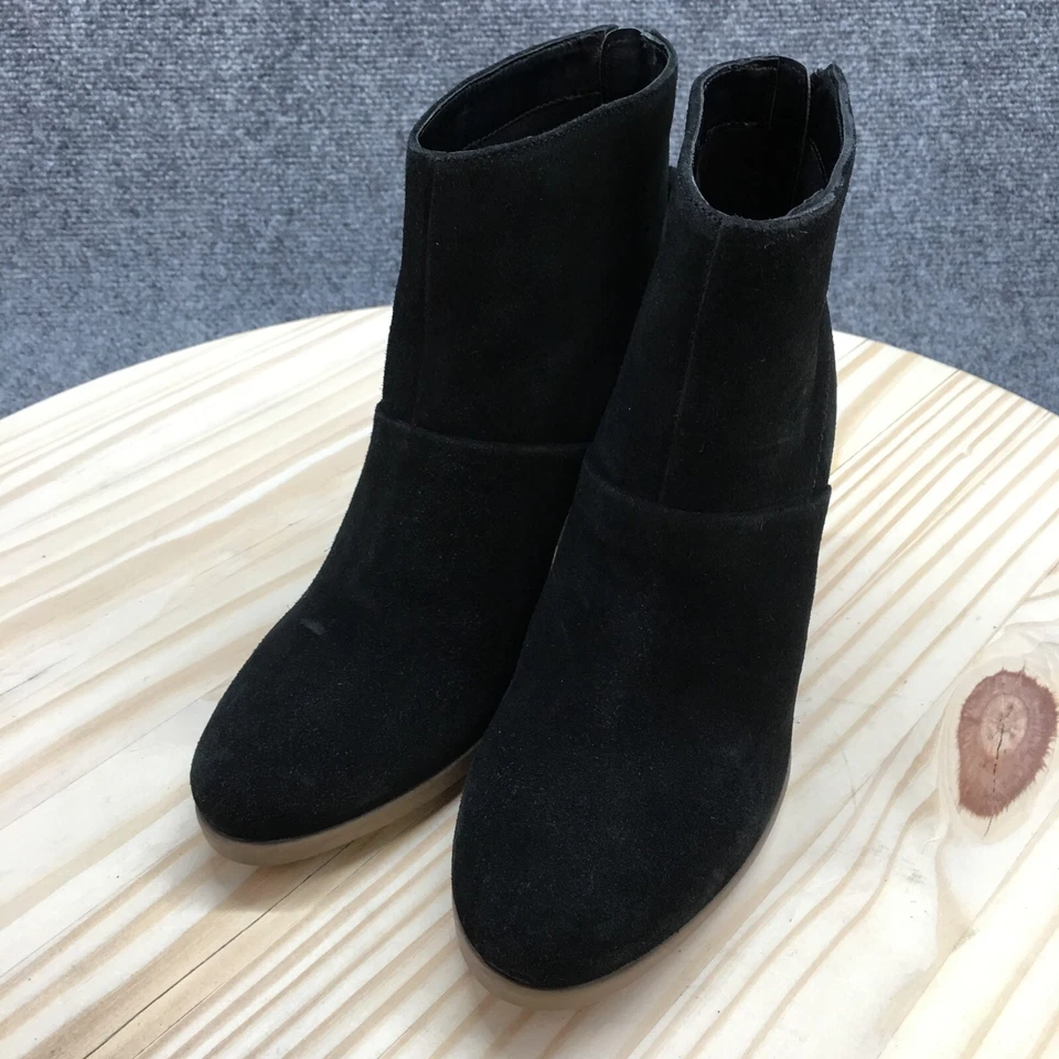 Botas Hush Puppies para mujer 7,5 Ingrid botín negro punta redonda tacones en bloque Foto 3 de 4