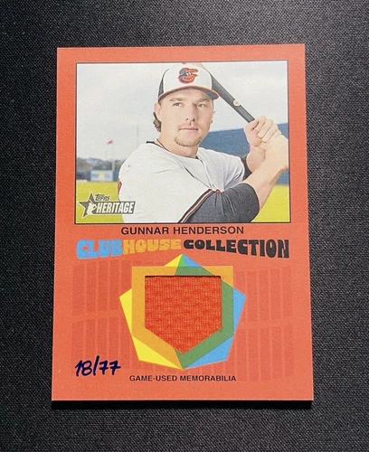 🔥 Topps 2026 Heritage Gunnar Henderson Clubhouse Relics Red MEM CCR-GH /77