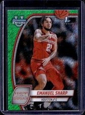 Emanuel Sharp 2024-25 Bowman University Chrome #23 Green Shimmer