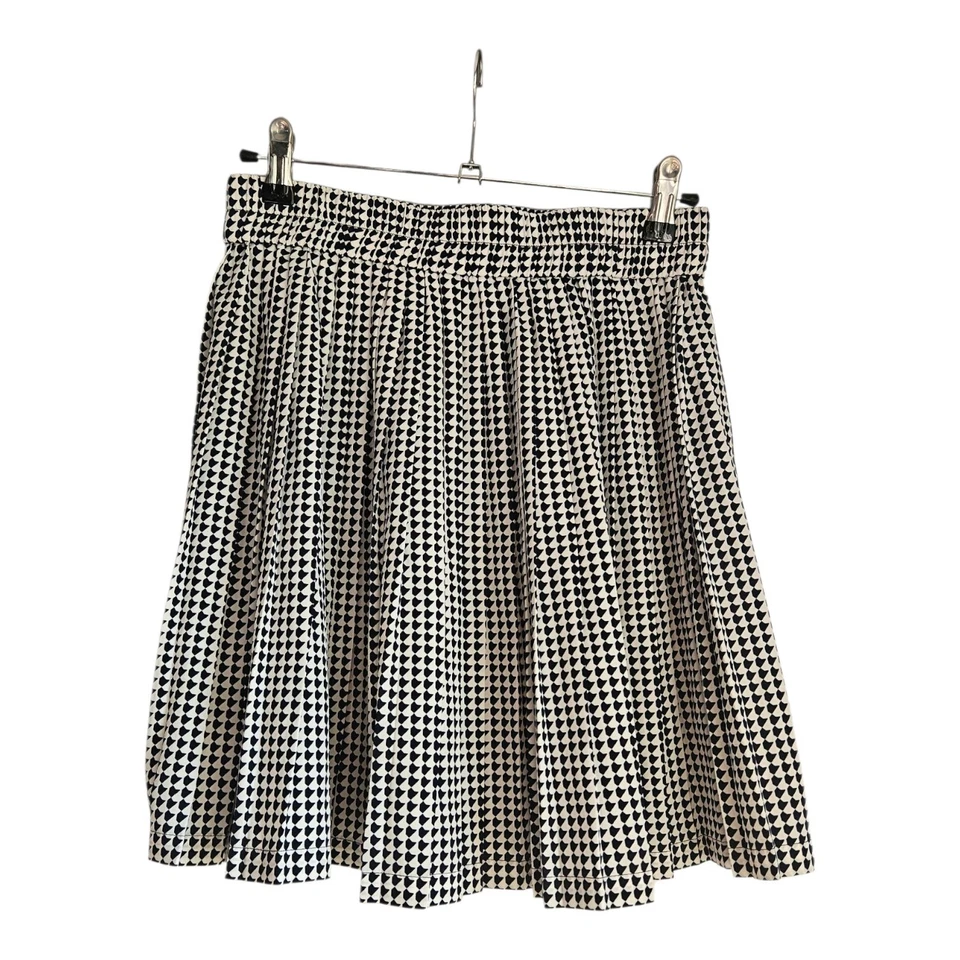 Юбка Banana Republic размер 2 плиссированная черно-белая геометрическая эластичная талия без подкладки - Изображение 2 из 4