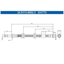 2x Bremsschlauch vorne für VW California T5 7EC T6 SGC 7HM SGF | 23981811