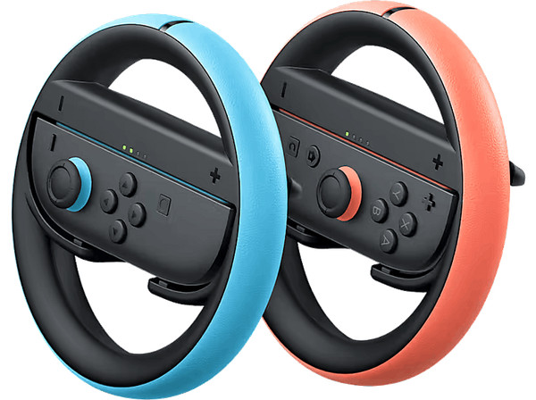 Volante - Nintendo Switch 2, Joy Con 2 Wheel, Pack de 2, Rojo y Azul