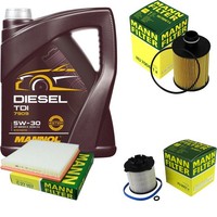 Inspektionspaket 5L Mannol Diesel TDI 5W-30 FüR Opel Astra J Caravan 2.0 Cdti
