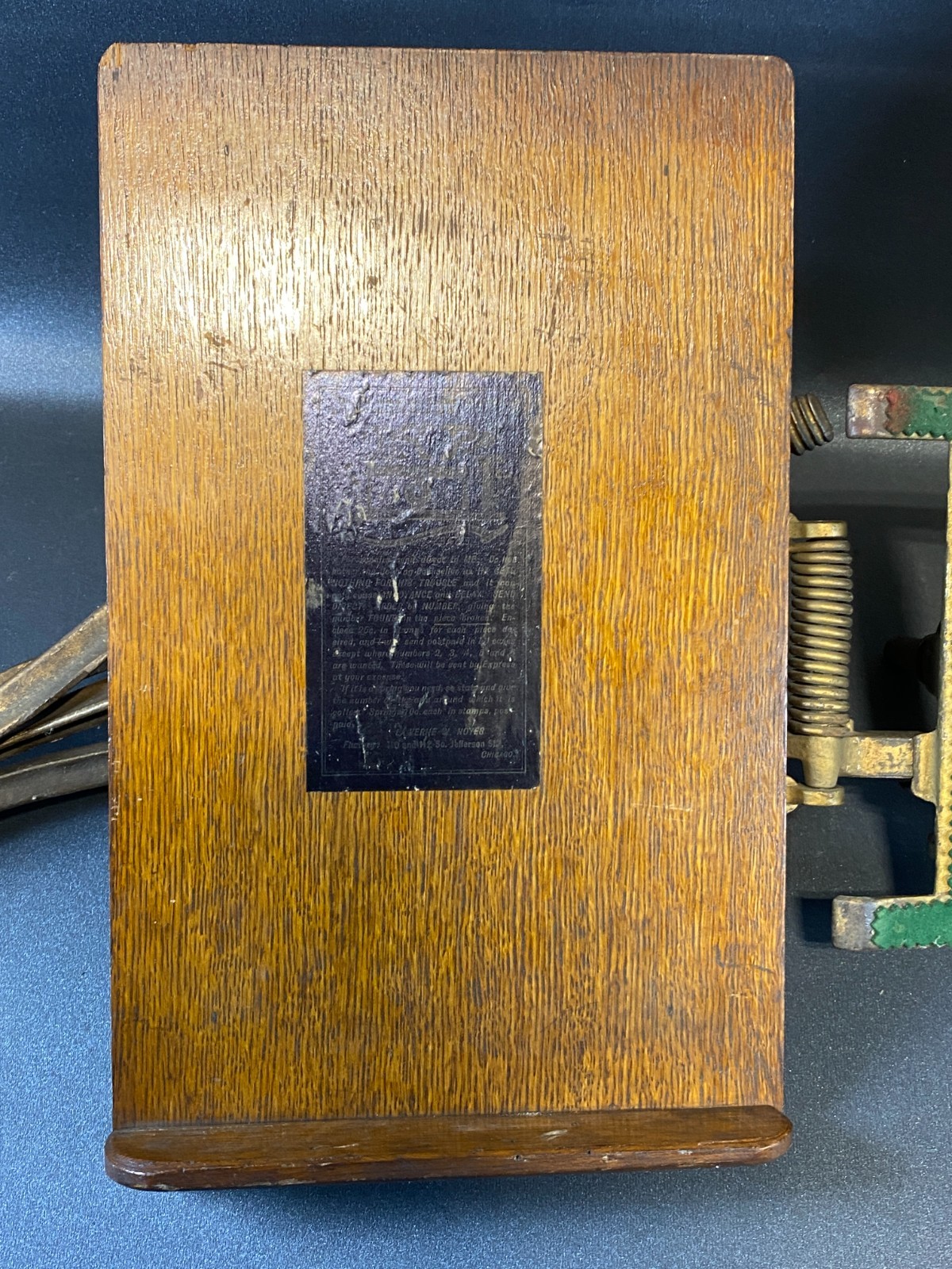 ANTIQUE L.W.NOYES CHICAGO BIBLE DICTIONARY STAND ~ Parts