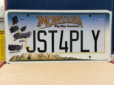 2006 MONTANA VANITY LICENSE PLATE  JST4PLY (J...