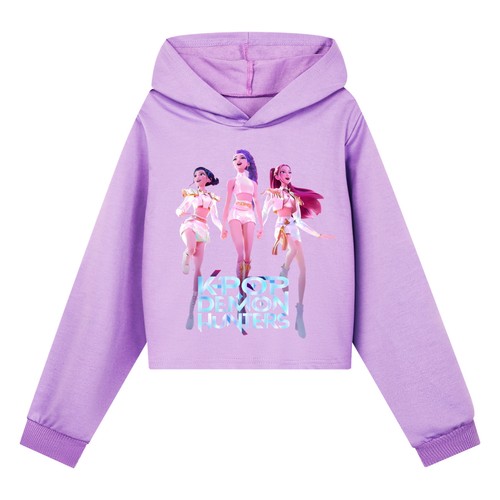 Girls KPOP Colorful Hoodie Kids Hoody Sweatshirt Pullover Jumper Top - Picture 5 of 8