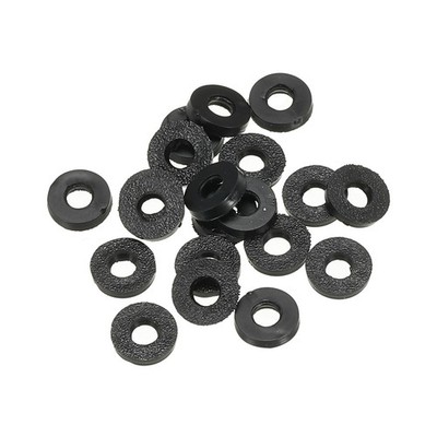 M3 Rubber Flat Washer, 20 Pack 3mm ID 7mm OD Sealing Spacer Gasket Ring,Black