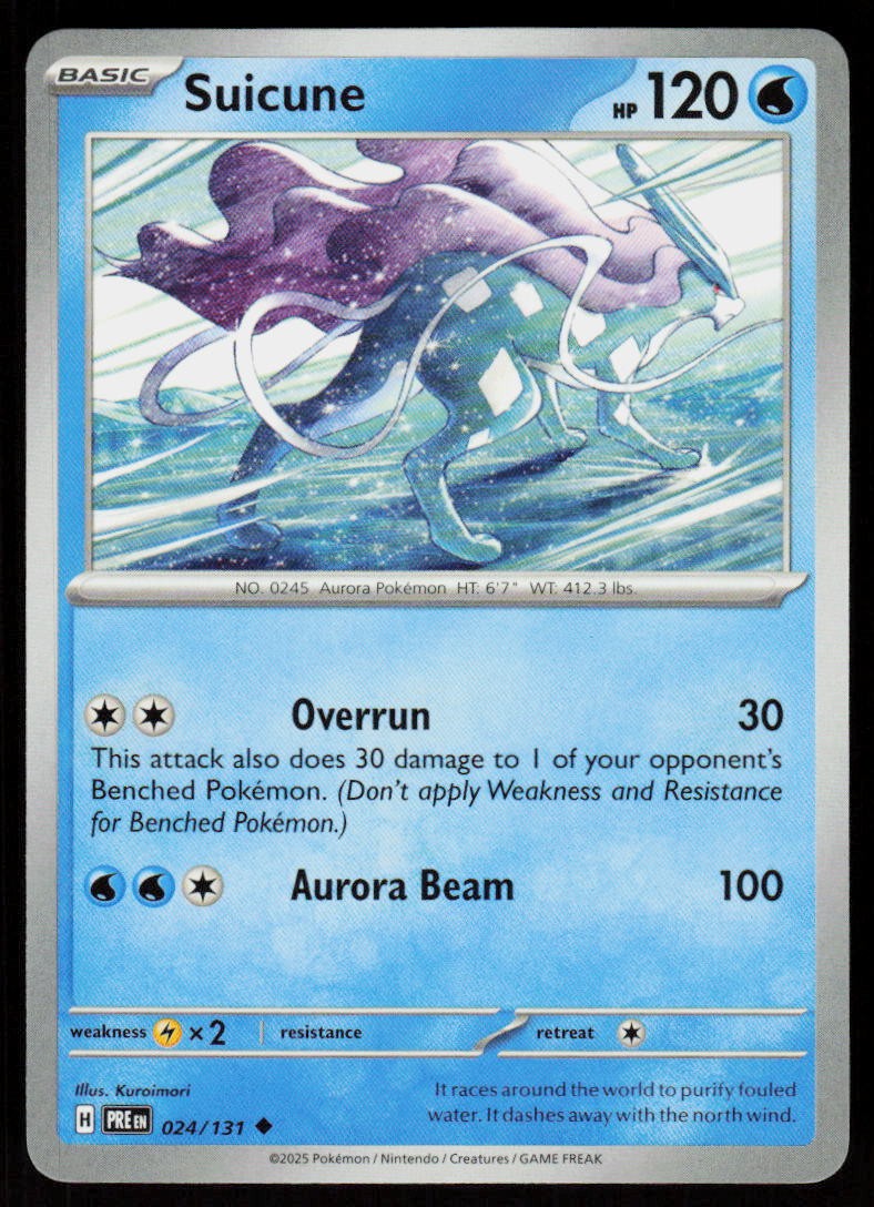 Suicune 024/131 Uncommon Prismatic Evolutions Pokemon Near Mint
