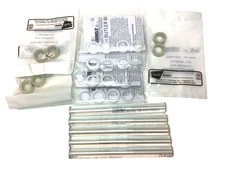 5 X DURAN Heavywall Gauge Glass Tubes - 6" Length x 5/8" OD w Gasket Kits