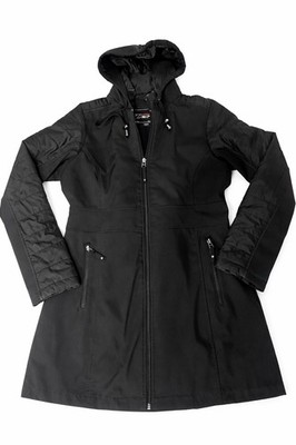 Below Zero Rothschild SMALL black hood puffer coat jacket zip pockets