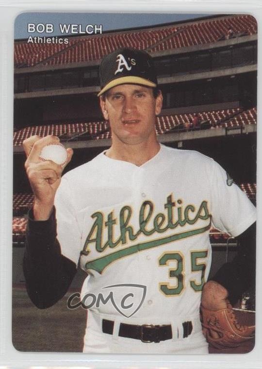 1991 Mother's Cookies Oakland Athletics Bob Welch #9 0l1
