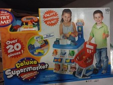 Supermercato Giocattolo per Bambini+Registratore Cassa+Carrello della Spesa