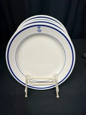 Set Of 4 - US Navy Wardroom Fouled Anchored 9 1/2” Plate Home Laughlin