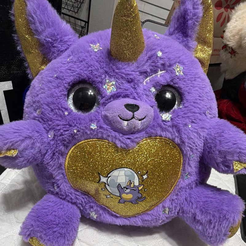 ZURU Snackles Unicorn Plush Purple Gold Glitter Horn 2024 PA-17911
