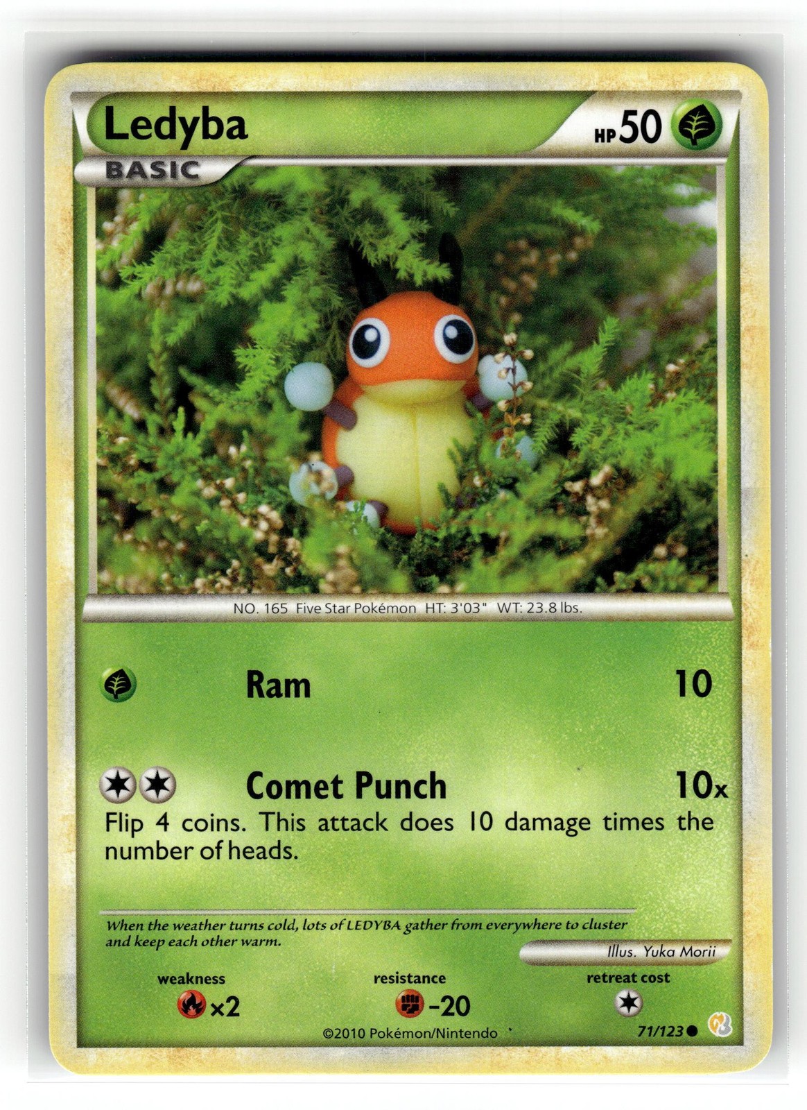 Pokemon: HeartGold SoulSilver Ledyba #71/123 Ledyba- Common.V05