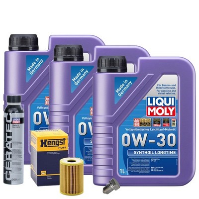 Motoröl 0W30 LIQUI MOLY 3L+HENGST Ölfilter+Cera Tec+Ölablassschraube