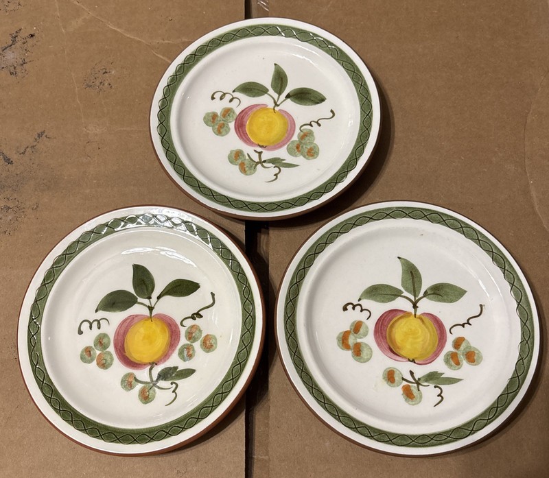 2 Stangl APPLE DELIGHT 6" BREAD PLATES*