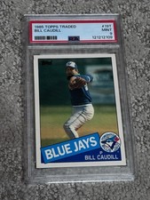 1985 TOPPS TRADED BASEBALL CARD PSA 9 TORONTO BLUE JAYS BILL CAUDILL