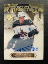 22-23 Ultimate Hockey Introductions Gold Rookie Auto Dylan Guenther #/25