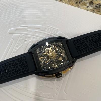 CIGA Design Z Series Automatic Openworked Steel Dlc Gold Black Men's Watch