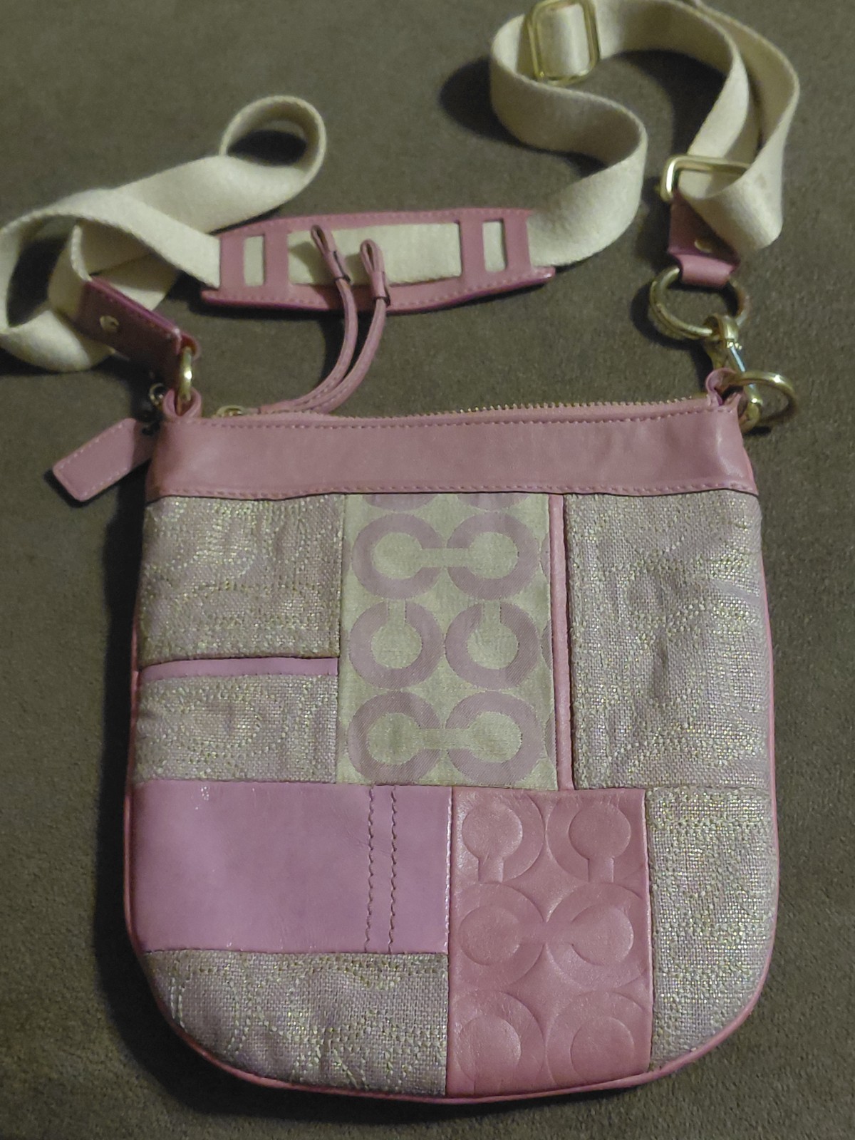 Coach Ali Patchwork Swing Pack Crossbody Bag Purs… - image 3