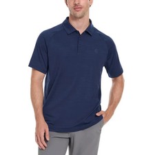 NEW Hurley Men's Performance Polo Moisture Wicking Stretch, Blue, Size LARGE