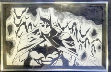 Batman Original Art Ink Drawing DC Comic Book Artist Richard Zajac INCREDIBLE!