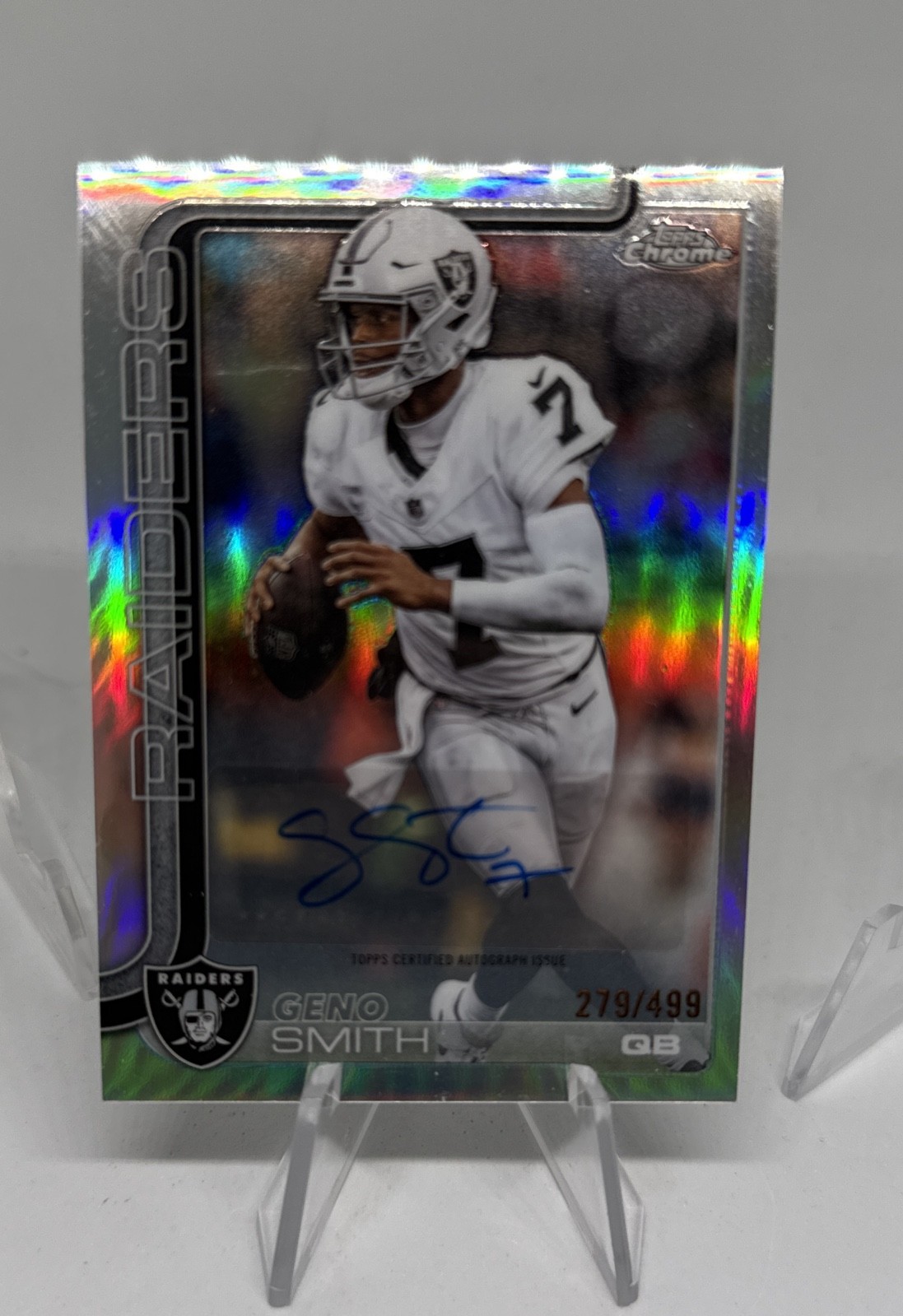2025 Topps Chrome - Autographs Geno Smith #BA-GS Refractor /499 (AU)