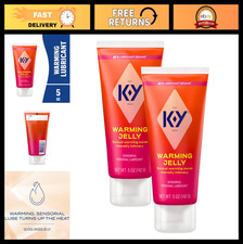 Warming Personal Lubricant Jelly 5 Fl Oz - Glycerin-Based, Couples Safe, 2-Pack