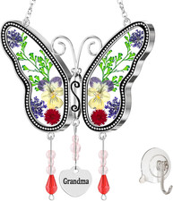 Butterfly Suncatcher Grandma Stained Glass Sun Catcher for Windows Hangings Orna