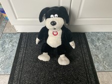 Woolworths Wooly Worth Dog Soft Toy Black White Plush