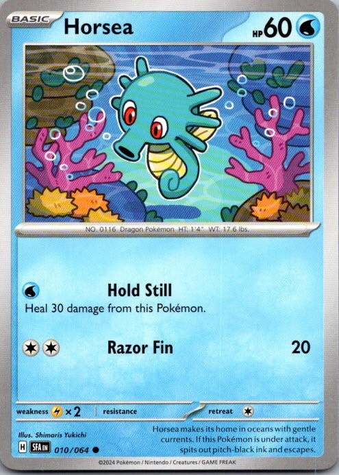 Horsea 010/064 Common Shrouded Fable Pokemon Near Mint